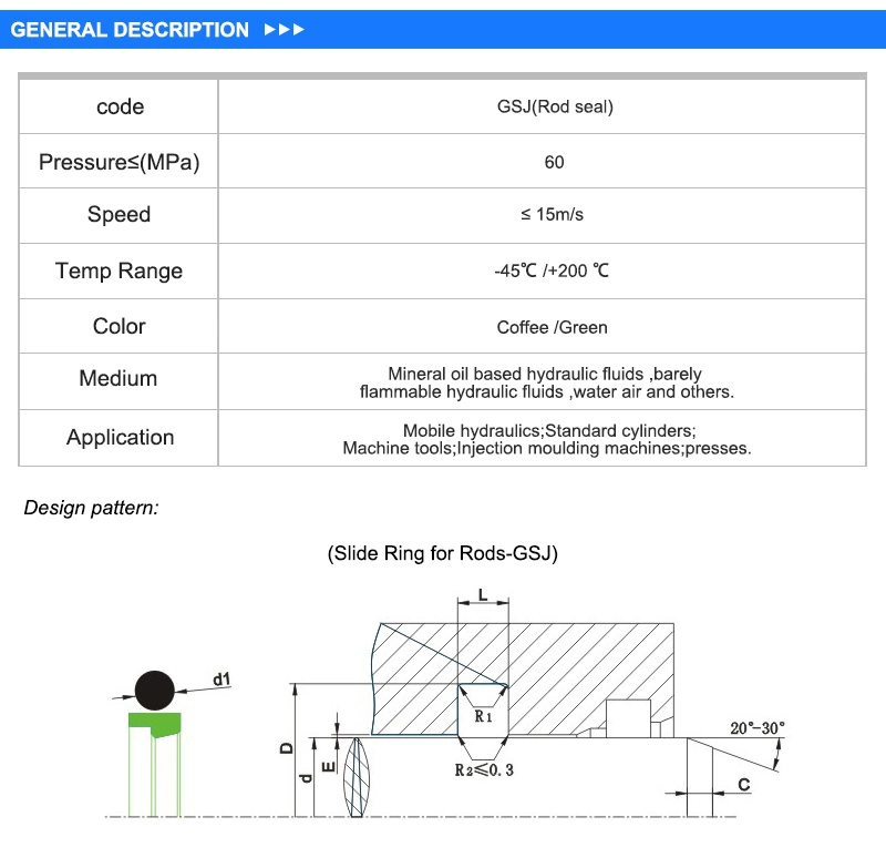 Best Price Rod Pneumatic Seals for Robotics Factory Manufacture